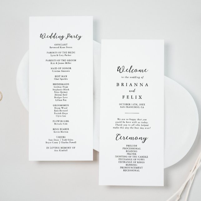 Einfaches Hochzeitsprogramm für klassische Kraft Programm (Von Creator hochgeladen)