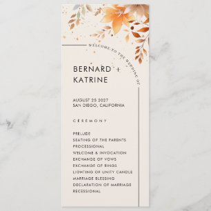 Einfaches Hochzeitsprogramm Programm