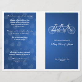 Einfaches Hochzeitsprogramm Tandem Bike Blue