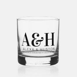 Einfaches Hochzeitssymbol Minimalistisch Whiskyglas