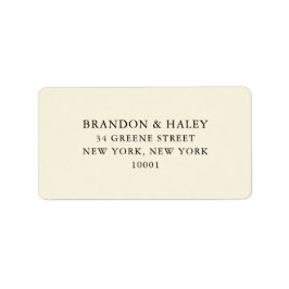 Einfaches Hochzeitstil Adressaufkleber
