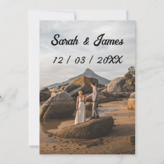 Einfaches Hochzeitstil-Foto Einladung