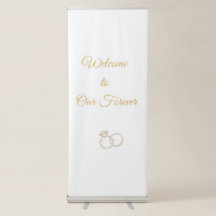 Einfaches HochzeitWelcome-Retractable-Banner