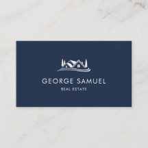 Einfaches Home-Logo Navyblau Immobilienmakler, Imm