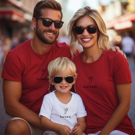 Einfaches Hosentasche - Herz und Text - Valentine T-Shirt