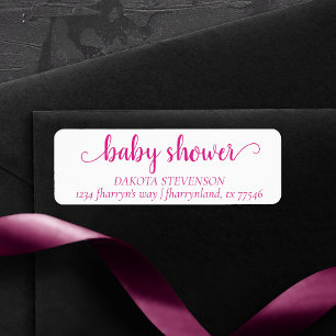 Einfaches Hot Pink-Skript Magent Showadresse