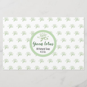 Einfaches Hübsches Grünes Lotus-Seifenwaschpapier Briefpapier