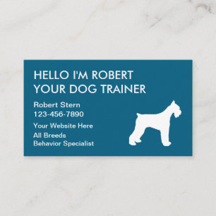 Einfaches Hundetraining Geschäfts Karten Design