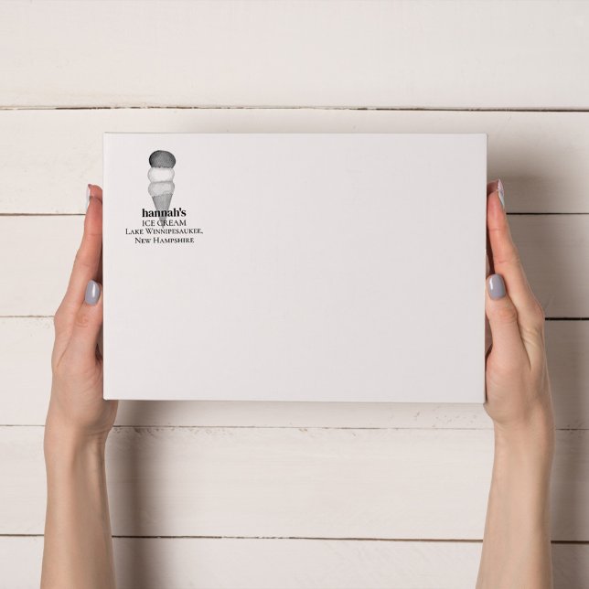 Einfaches Ice Creme Cone Business Permastempel (Ice cream cone simple business stamp)