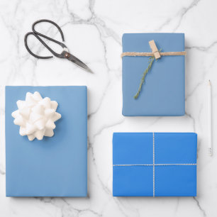 Einfaches Iceberg-Frost-französisch-blaues Schatti Geschenkpapier Set