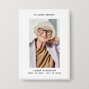 Einfaches In-Loving-Memory-Gedenkfoto Button
