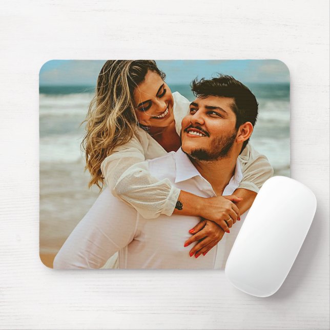 Einfaches individuelles Design Foto personalisiert Mousepad (Mit Mouse)
