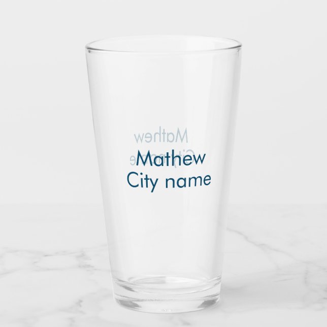 einfaches initialbuchstabe monogramm fügen sie ihr glas (Vorderseite)