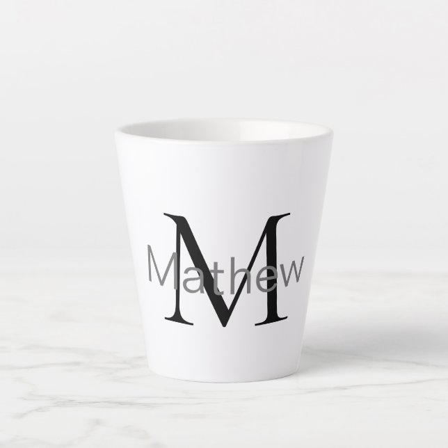 einfaches initialbuchstabe monogramm fügen sie ihr milchtasse (Vorderseite)