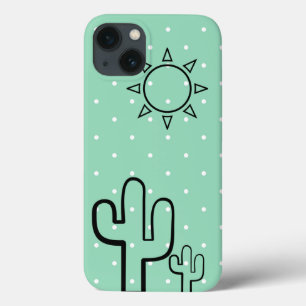 Einfaches Kaktus-Minzen-Grün punktiert Sommer Case-Mate iPhone Hülle