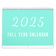 Einfaches Kalenderjahr 2025 Minimalistisch