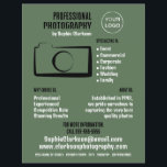 Einfaches Kamerasymbol, Fotograf, Miete für Fotogr Flyer<br><div class="desc">Einfache Camera Icon,  Fotograf,  Fotografie Miete Werbung Flyer von der Business Card Store.</div>