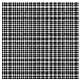 Einfaches kariertes Gingham-Muster in Schwarzweiß Stoff