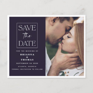 Einfaches klassisches Hochzeitsfoto 'Save the Date