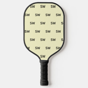 Einfaches klassisches Monogramm-Design Pickleball Schläger
