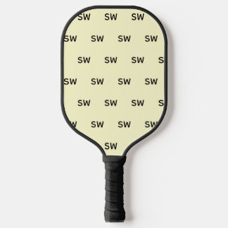 Einfaches klassisches Monogramm-Design Pickleball Schläger