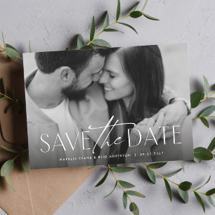 Einfaches klassisches stilvolles Foto Save The Date