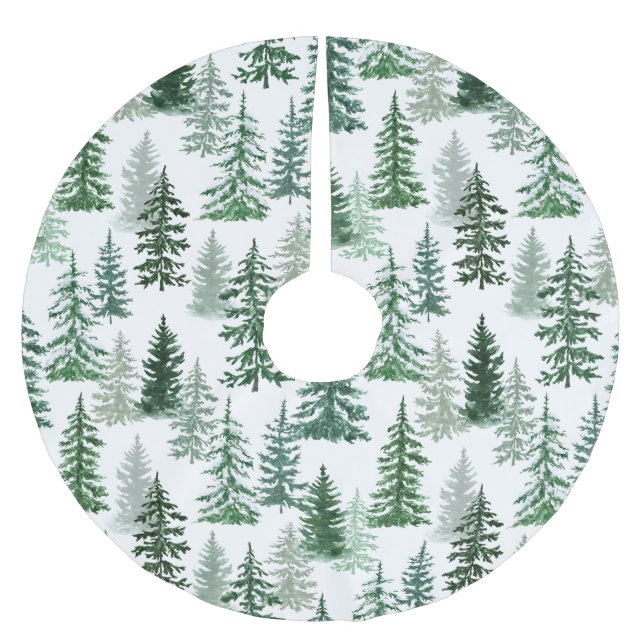 Einfaches klassisches Weihnachtsbaummuster Polyester Weihnachtsbaumdecke (Vorderseite)