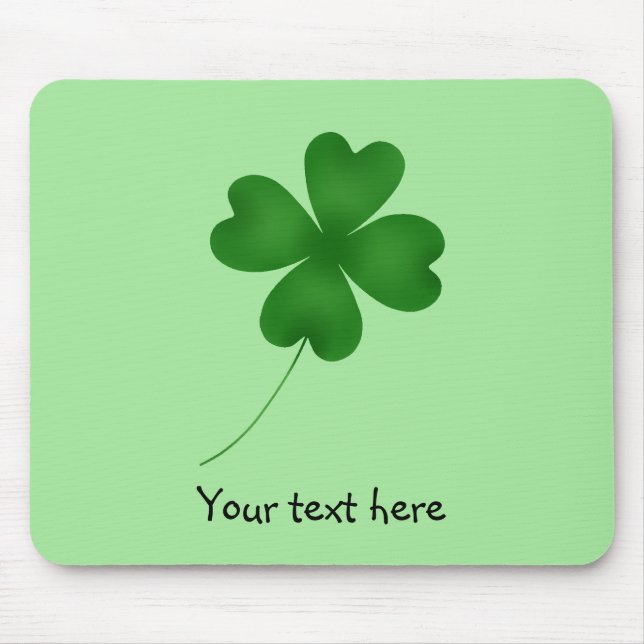 Einfaches Kleeblatt-Design Mousepad (Vorne)