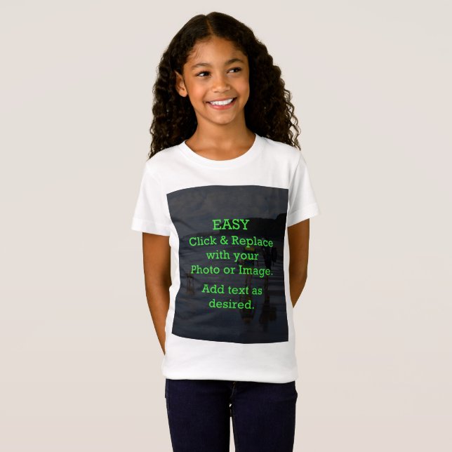 Einfaches Klicken und Ersetzen von Bildern, um Ihr T-Shirt (Vorne ganz)
