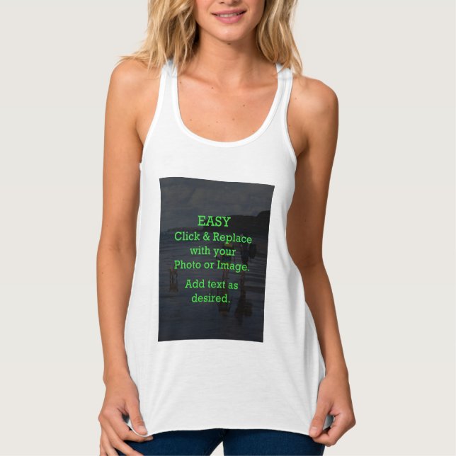 Einfaches Klicken und Ersetzen von Bildern, um Ihr Tank Top (Vorderseite)