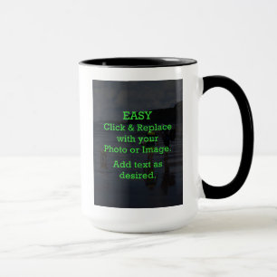 Einfaches Klicken und Ersetzen von Bildern, um Ihr Tasse