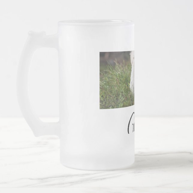 Einfaches Kolorful tier add name foto custom throw Mattglas Bierglas (Links)