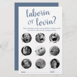 Einfaches Labor oder Lovin | Dusty Blue Game Card