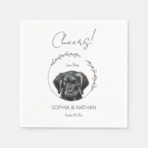 Einfaches Labrador Retriever Welppy Wedding Cockta Serviette