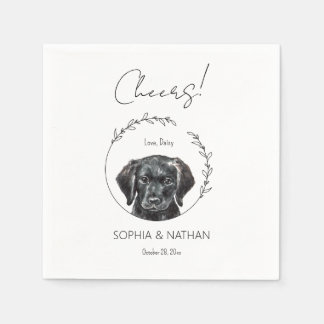 Einfaches Labrador Retriever Welppy Wedding Cockta Serviette