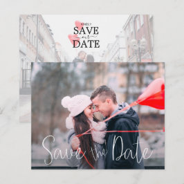 Einfaches Lässiges SkriptWedding-Foto Save the Dat