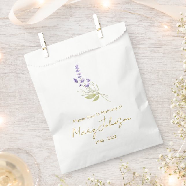Einfaches Lavendel-Samenpaket Beerdigung Geschenktütchen (Ausgeschnitten)