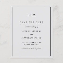 Einfaches, leicht graues Budget Hochzeit speichern