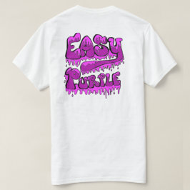 Einfaches lila Rückendesign T T-Shirt