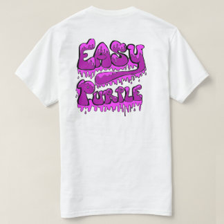 Einfaches lila Rückendesign T T-Shirt
