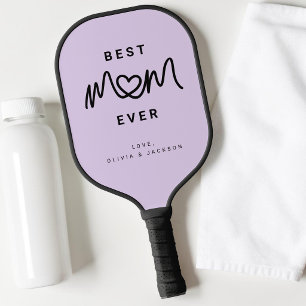 Einfaches Lila-Skript Süße moderne beste Mutter üb Pickleball Schläger