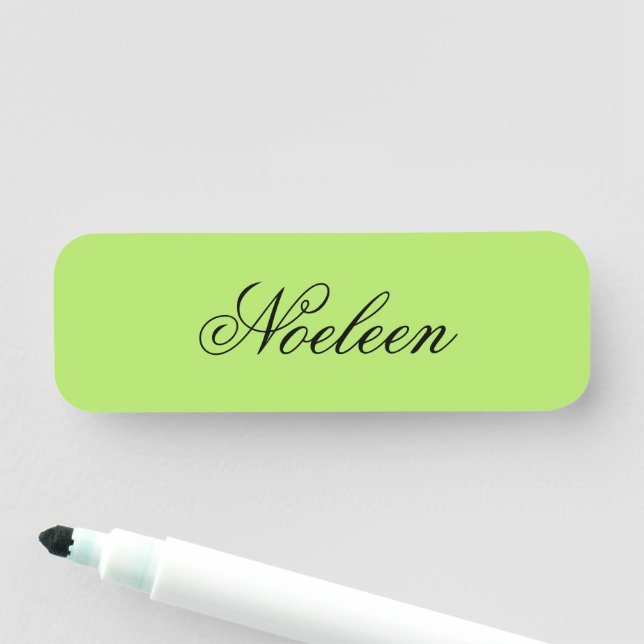 Einfaches Limoner individuelle Name Namensschild (Beispiel)