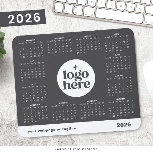 Einfaches Logo 2026 Business Full Year Calendar Mousepad