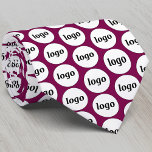 Einfaches Logo-Business Dunkle Magenta Cherry Krawatte<br><div class="desc">Einfaches Logo-Design zur Förderung der Markentreue und zur Förderung Ihres kleinen Unternehmens. Ersetzen Sie das Logo durch Ihr eigenes und ändern Sie die Hintergrundfarbe im Design-Tool,  um es anzupassen.</div>