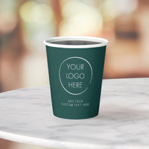 Einfaches Logo Custom, Business oder Marketing Tür Pappbecher