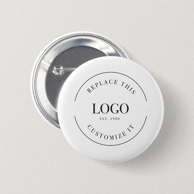 Einfaches Logo für Großunternehmen, minimalistisch Button (Vorne & Hinten)