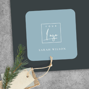 Einfaches Logo für kundenspezifische Werbeaktione Quadratischer Aufkleber