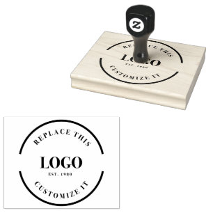 Einfaches Logo für Schwarze kundenspezifische Gesc Gummistempel