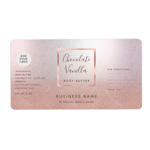 Einfaches Logo für Typografie-Rose-Goldkosmetik