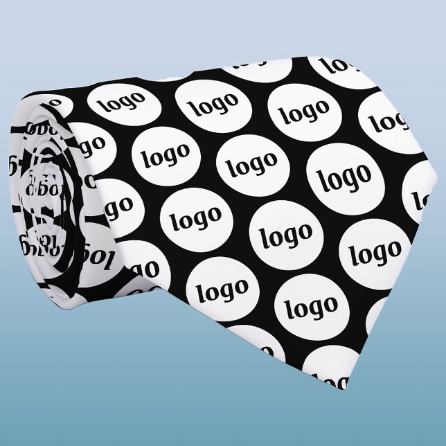 Einfaches Logo Geschäft Krawatte (Logo with text business promotional or uniform neck tie)